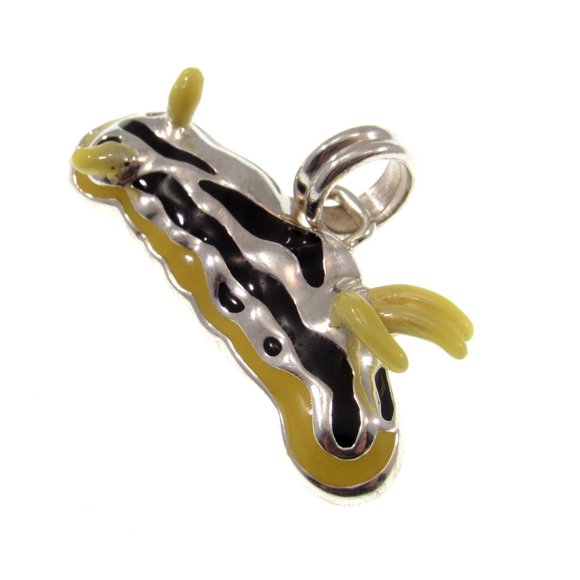 Solid 925 Sterling Silver Nudibranch Sea Life Pendant by Peter Stone Jewelry - Picture 4 of 5